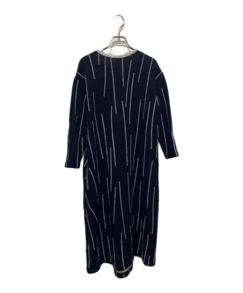 mina perhonen（ミナ ペルホネン）mina perhonen (ミナ ペルホネン) rain carvigニットワンピース ネイビー サイズ:38の古着・服飾アイテム