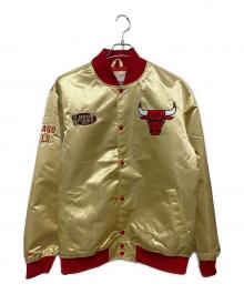 HARDWOOD CLASSICS（ハードウッドクラシック）の古着「CHICAGOBLUUS　スカジャン」｜ゴールド×レッド