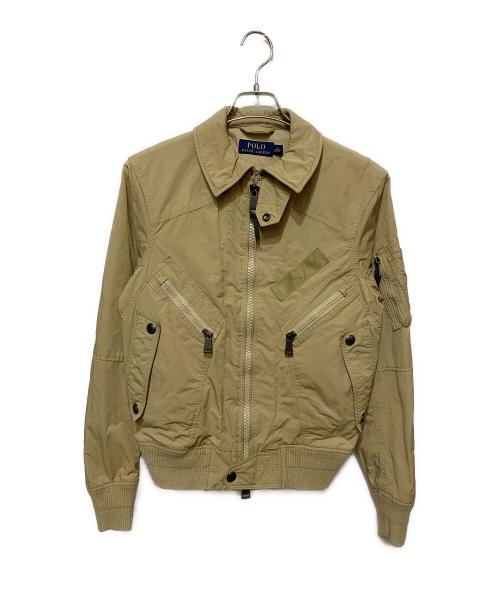 POLO RALPH LAUREN（ポロ・ラルフローレン）POLO RALPH LAUREN (ポロ・ラルフローレン) フライトジャケット ベージュ サイズ:XSの古着・服飾アイテム
