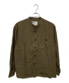 MHL（エムエイチエル）の古着「ノーカラーシャツ」｜グリーン