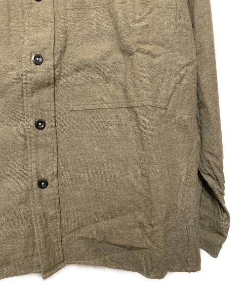 MHL（エムエイチエル）MHL (エムエイチエル) ノーカラーシャツ グリーン サイズ:Sの古着・服飾アイテム