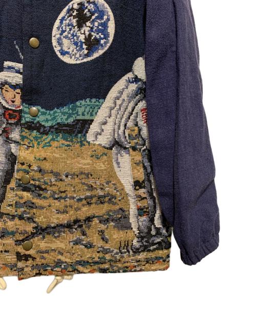 go slow caravan（ゴースローキャラバン）go slow caravan (ゴースローキャラバン) ゴブラン月面柄コーチJK ネイビー サイズ:3の古着・服飾アイテム