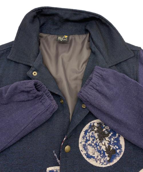 go slow caravan（ゴースローキャラバン）go slow caravan (ゴースローキャラバン) ゴブラン月面柄コーチJK ネイビー サイズ:3の古着・服飾アイテム