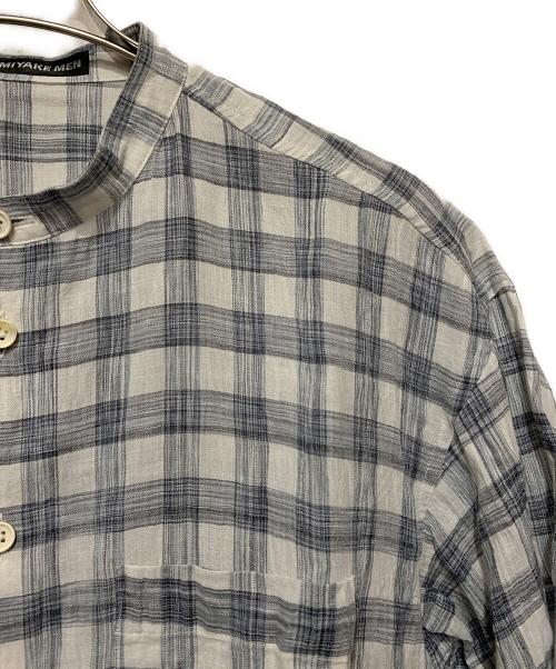ISSEY MIYAKE（イッセイミヤケ）ISSEY MIYAKE (イッセイミヤケ) 半袖シャツ ホワイト×ブルー サイズ:1の古着・服飾アイテム