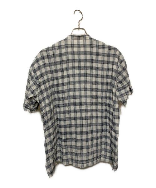ISSEY MIYAKE（イッセイミヤケ）ISSEY MIYAKE (イッセイミヤケ) 半袖シャツ ホワイト×ブルー サイズ:1の古着・服飾アイテム