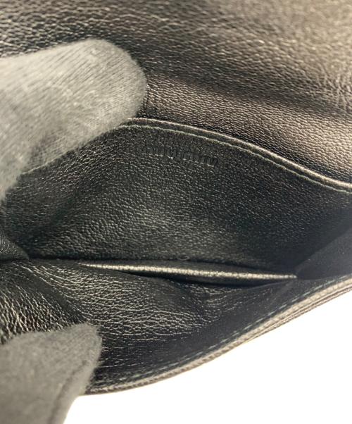 MIU MIU（ミュウミュウ）MIU MIU (ミュウミュウ) カードケース ピンク×ブラックの古着・服飾アイテム