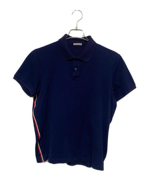 MONCLER（モンクレール）MONCLER (モンクレール) サイドラインポロシャツ ネイビー サイズ:Mの古着・服飾アイテム