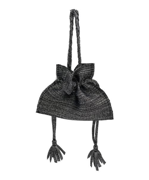 PLEATS PLEASE（プリーツプリーズ）PLEATS PLEASE (プリーツプリーズ) バッグ ブラック×シルバーの古着・服飾アイテム