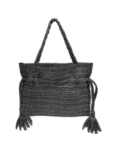 PLEATS PLEASE（プリーツプリーズ）PLEATS PLEASE (プリーツプリーズ) バッグ ブラック×シルバーの古着・服飾アイテム