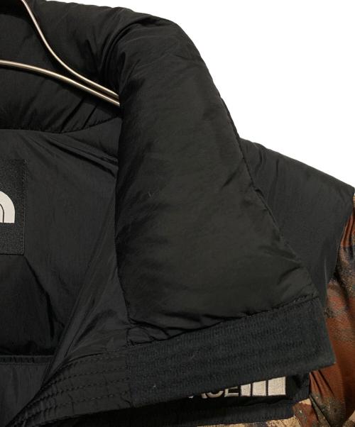 THE NORTH FACE（ザ ノース フェイス）THE NORTH FACE (ザ ノース フェイス) Novelty Nuptse Jacket ブラウン×ブラック サイズ:Lの古着・服飾アイテム