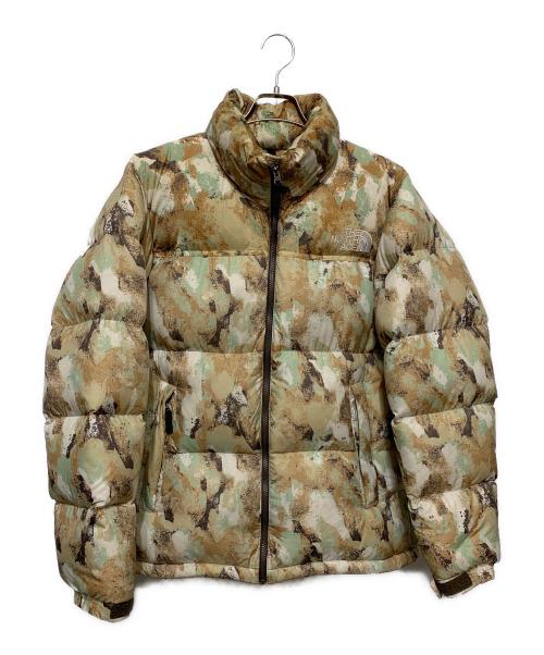 THENORTHFACE（ザ ノース フェイス）THENORTHFACE (ザ ノース フェイス) NV NUPTSE JACKET  ブラウン×グリーン サイズ:Lの古着・服飾アイテム