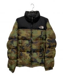 THE NORTH FACE（ザ ノース フェイス）の古着「Novelty Nuptse Jacket 」｜グリーン×ブラウン