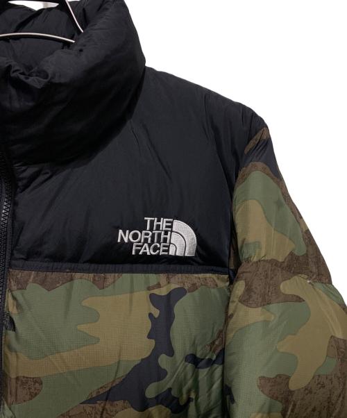 THE NORTH FACE（ザ ノース フェイス）THE NORTH FACE (ザ ノース フェイス) Novelty Nuptse Jacket  グリーン×ブラウン サイズ:Lの古着・服飾アイテム