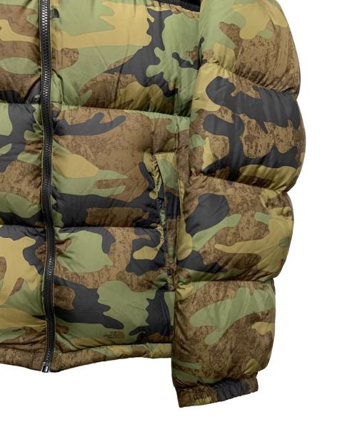 THE NORTH FACE（ザ ノース フェイス）THE NORTH FACE (ザ ノース フェイス) Novelty Nuptse Jacket  グリーン×ブラウン サイズ:Lの古着・服飾アイテム