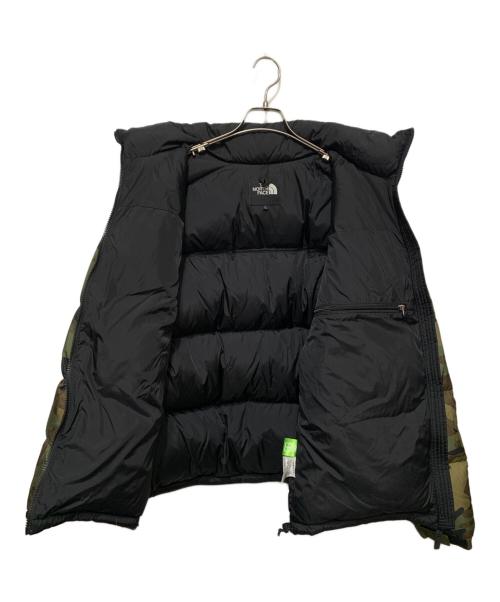 THE NORTH FACE（ザ ノース フェイス）THE NORTH FACE (ザ ノース フェイス) Novelty Nuptse Jacket  グリーン×ブラウン サイズ:Lの古着・服飾アイテム