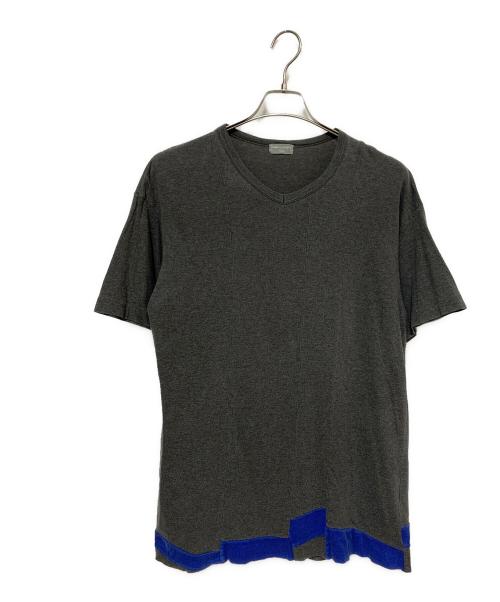 COMME des GARCONS HOMME（コムデギャルソン オム）COMME des GARCONS HOMME (コムデギャルソン オム) 田中オム 切替カットソー グレー×ブルー サイズ:不明の古着・服飾アイテム