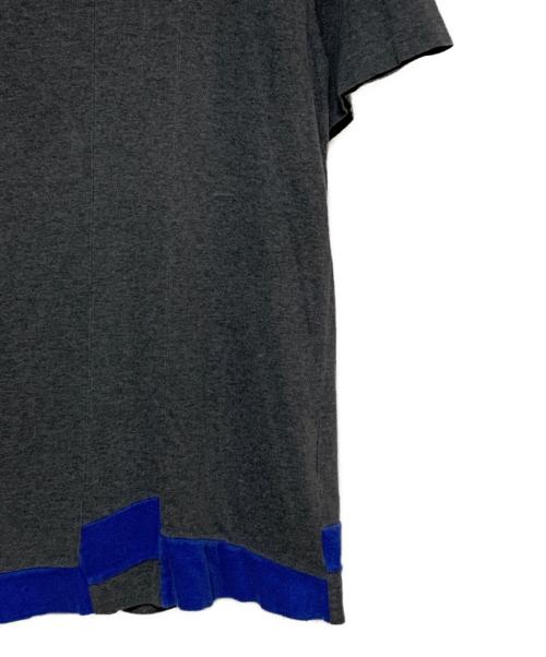 COMME des GARCONS HOMME（コムデギャルソン オム）COMME des GARCONS HOMME (コムデギャルソン オム) 田中オム 切替カットソー グレー×ブルー サイズ:不明の古着・服飾アイテム