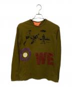FAKE LONDONフェイクロンドン）の古着「長袖Tシャツ」｜カーキ