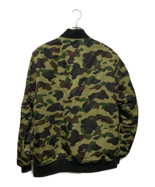 A BATHING APE（ア ベイシング エイプ）A BATHING APE (ア ベイシング エイプ) MA-1ジャケット オリーブ サイズ:XLの古着・服飾アイテム