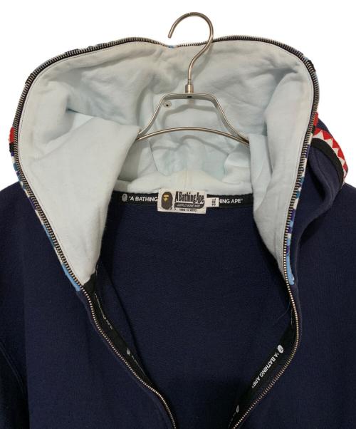 A BATHING APE（ア ベイシング エイプ）A BATHING APE (ア ベイシング エイプ) ジップパーカー ネイビー サイズ:3XLの古着・服飾アイテム
