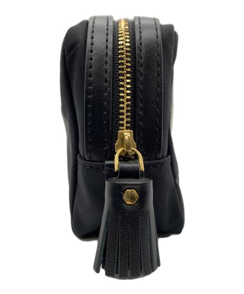 ANYA HINDMARCH（アニヤ・ハインドマーチ）ANYA HINDMARCH (アニヤ・ハインドマーチ) コスメポーチ ブラックの古着・服飾アイテム