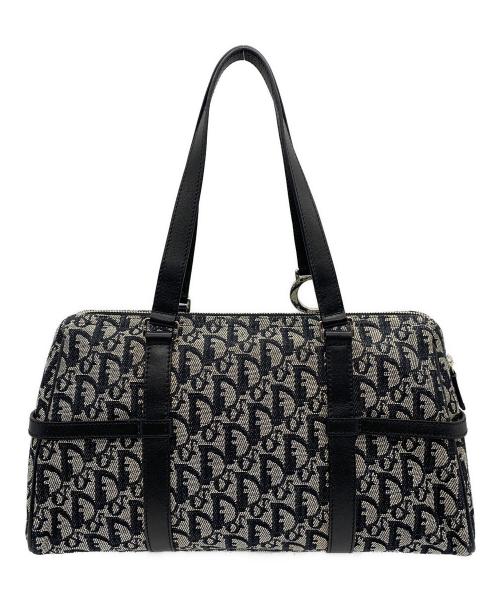 Christian Dior（クリスチャン ディオール）Christian Dior (クリスチャン ディオール) トロッター トートバッグ グレー×ブルーの古着・服飾アイテム