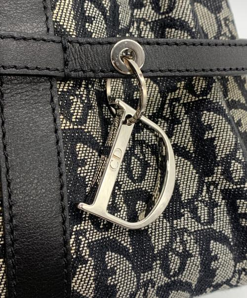 Christian Dior（クリスチャン ディオール）Christian Dior (クリスチャン ディオール) トロッター トートバッグ グレー×ブルーの古着・服飾アイテム