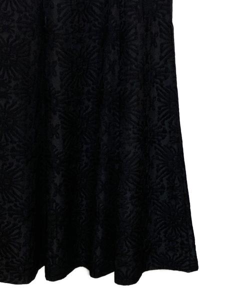 BALLSEY（ボールジィ）BALLSEY (ボールジィ) フラワージャカード マーメイドワンピース ブラック サイズ:36の古着・服飾アイテム