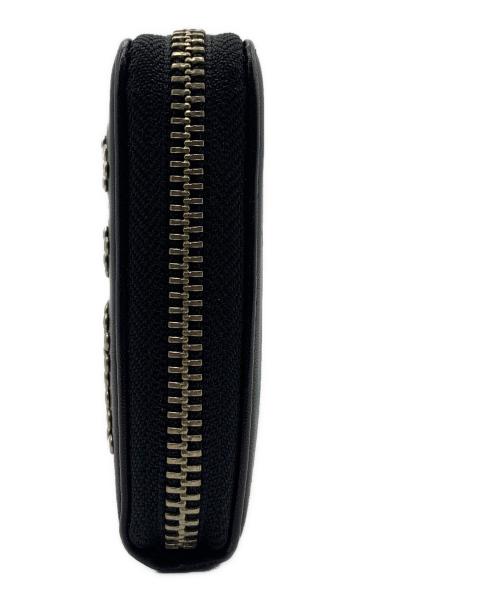 Hysteric Glamour（ヒステリックグラマー）Hysteric Glamour (ヒステリックグラマー)  ロゴ スタッズ ロング ウォレット ブラックの古着・服飾アイテム