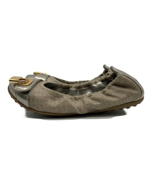 LOUIS VUITTON（ルイ ヴィトン）LOUIS VUITTON (ルイ ヴィトン) パドロックバレエシューズ ベージュ サイズ:35の古着・服飾アイテム