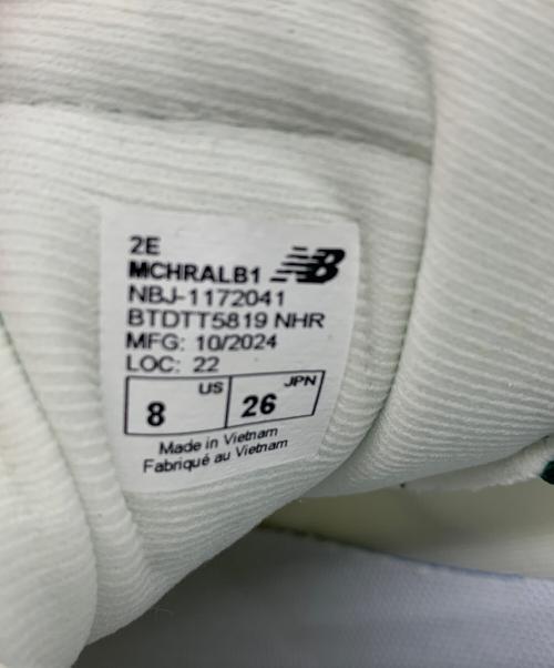 NEW BALANCE（ニューバランス）NEW BALANCE (ニューバランス) テニスシューズ ホワイト サイズ:26 未使用品の古着・服飾アイテム
