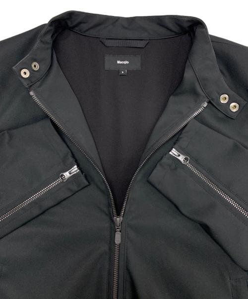 macqlo（マックロ）macqlo (マックロ) ウォッシャブルライダースジャケット ブラック サイズ:Sの古着・服飾アイテム