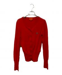 Vivienne Westwood RED LABEL（ヴィヴィアンウエストウッドレッドレーベル）の古着「ニットカーディガン」｜レッド