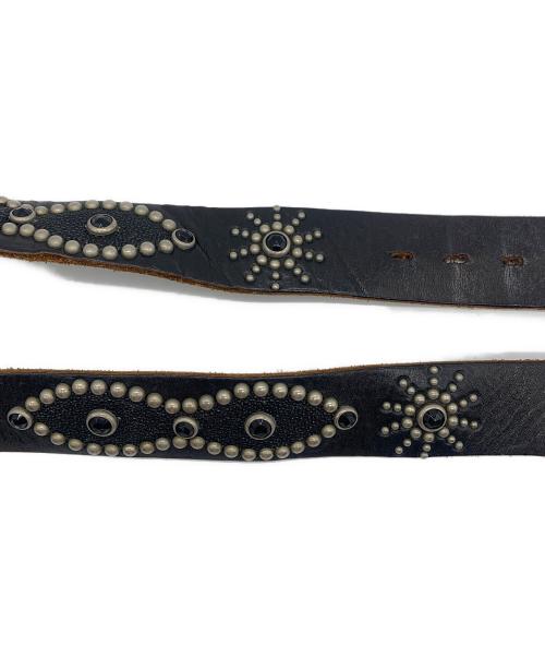Hollywood Trading Company（ハリウッドトレーディングカンパニー）Hollywood Trading Company (ハリウッドトレーディングカンパニー) オーバーレイピーナッツスタッズベルト ブラックの古着・服飾アイテム