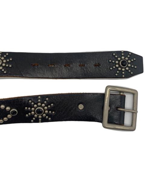 Hollywood Trading Company（ハリウッドトレーディングカンパニー）Hollywood Trading Company (ハリウッドトレーディングカンパニー) オーバーレイピーナッツスタッズベルト ブラックの古着・服飾アイテム