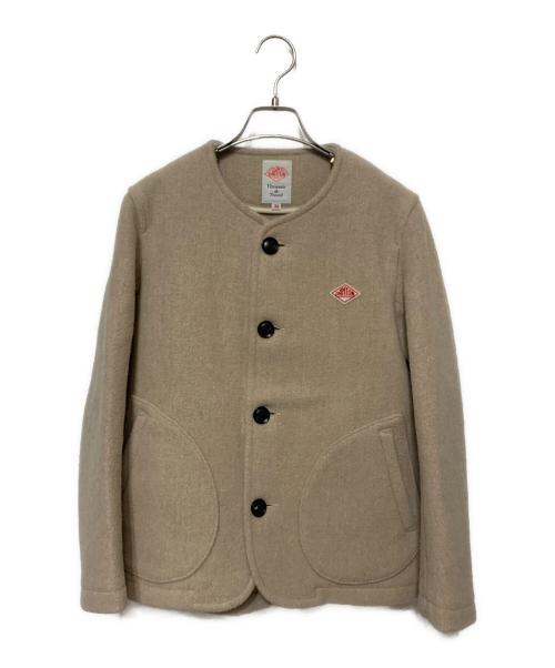 DANTON（ダントン）DANTON (ダントン) ウールモッサノーカラージャケット ベージュ サイズ:34の古着・服飾アイテム