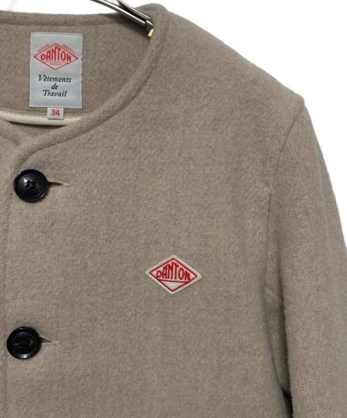 DANTON（ダントン）DANTON (ダントン) ウールモッサノーカラージャケット ベージュ サイズ:34の古着・服飾アイテム