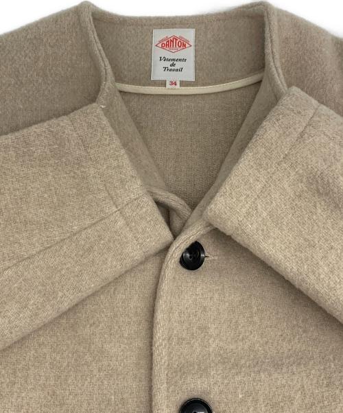 DANTON（ダントン）DANTON (ダントン) ウールモッサノーカラージャケット ベージュ サイズ:34の古着・服飾アイテム