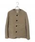 DANTON（ダントン）の古着「ウールモッサノーカラージャケット」｜ベージュ