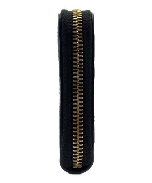 Salvatore Ferragamo（サルヴァトーレ フェラガモ）Salvatore Ferragamo (サルヴァトーレ フェラガモ) ダブルガンチーニ  ラウンドファスナー財布 ブラックの古着・服飾アイテム