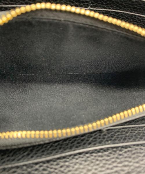 Salvatore Ferragamo（サルヴァトーレ フェラガモ）Salvatore Ferragamo (サルヴァトーレ フェラガモ) ダブルガンチーニ  ラウンドファスナー財布 ブラックの古着・服飾アイテム