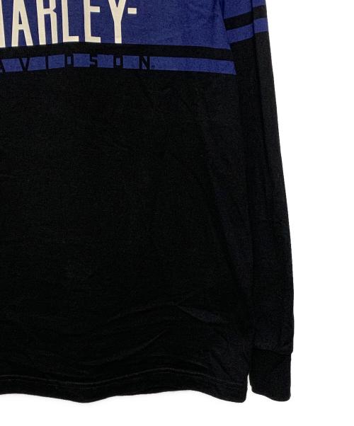 HARLEY-DAVIDSON（ハーレーダビッドソン）HARLEY-DAVIDSON (ハーレーダビッドソン) ラガーシャツ ブラック サイズ:Sの古着・服飾アイテム
