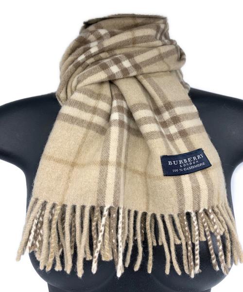 BURBERRY LONDON（バーバリーロンドン）BURBERRY LONDON (バーバリーロンドン) カシミアマフラー ブラウンの古着・服飾アイテム