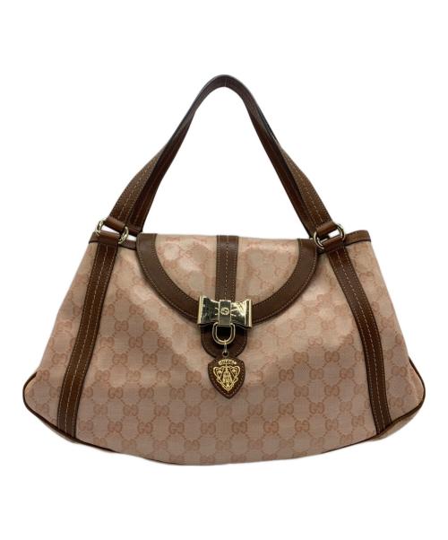 GUCCI（グッチ）GUCCI (グッチ) GGクリスタル ハンドバッグ ピンクの古着・服飾アイテム
