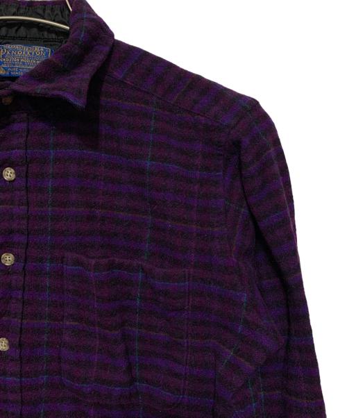 PENDLETON（ペンドルトン）PENDLETON (ペンドルトン) ウールシャツ パープル サイズ:Lの古着・服飾アイテム