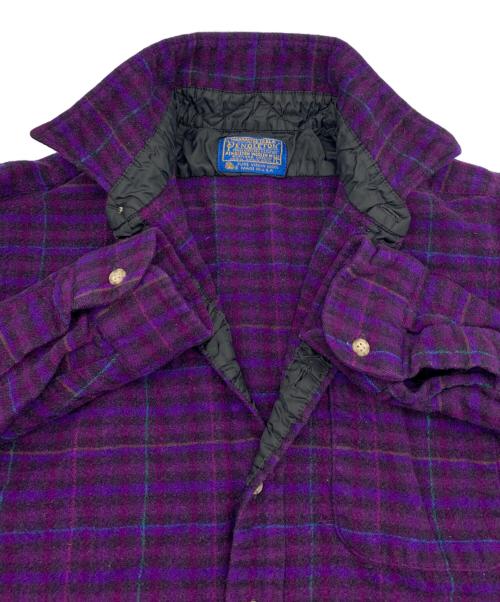 PENDLETON（ペンドルトン）PENDLETON (ペンドルトン) ウールシャツ パープル サイズ:Lの古着・服飾アイテム