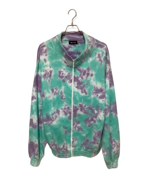 WIND AND SEA（ウィンダンシー）WIND AND SEA (ウィンダンシー) スウェットブルゾン グリーン×パープル サイズ:XLの古着・服飾アイテム