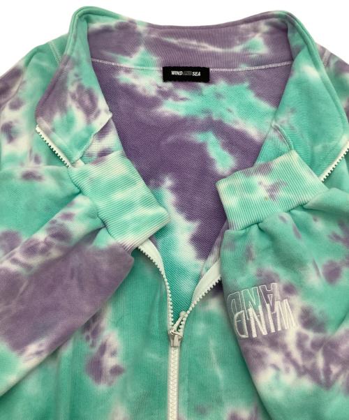 WIND AND SEA（ウィンダンシー）WIND AND SEA (ウィンダンシー) スウェットブルゾン グリーン×パープル サイズ:XLの古着・服飾アイテム