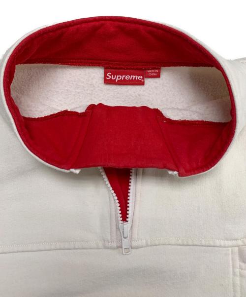 SUPREME（シュプリーム）SUPREME (シュプリーム) Washed Half Zip Pullover アイボリー×レッド サイズ:XXLの古着・服飾アイテム