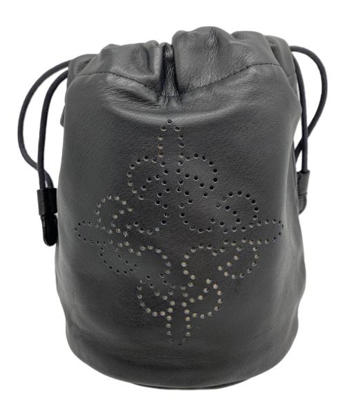 russet（ラシット）russet (ラシット) 巾着ポーチ ブラックの古着・服飾アイテム